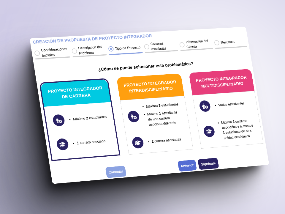 System for managing thesis projects of ESPOL